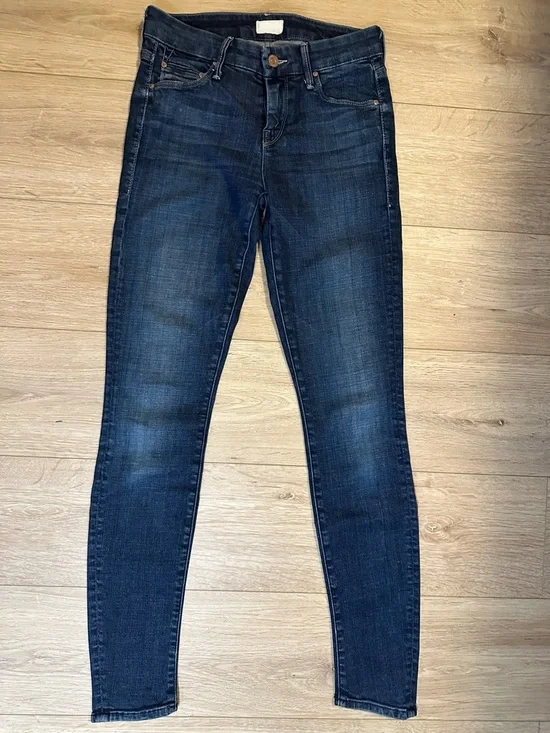 MOTHER the Looker Slow Ride Skinny Jeans in Dark Indigo - Picture 2 of 10